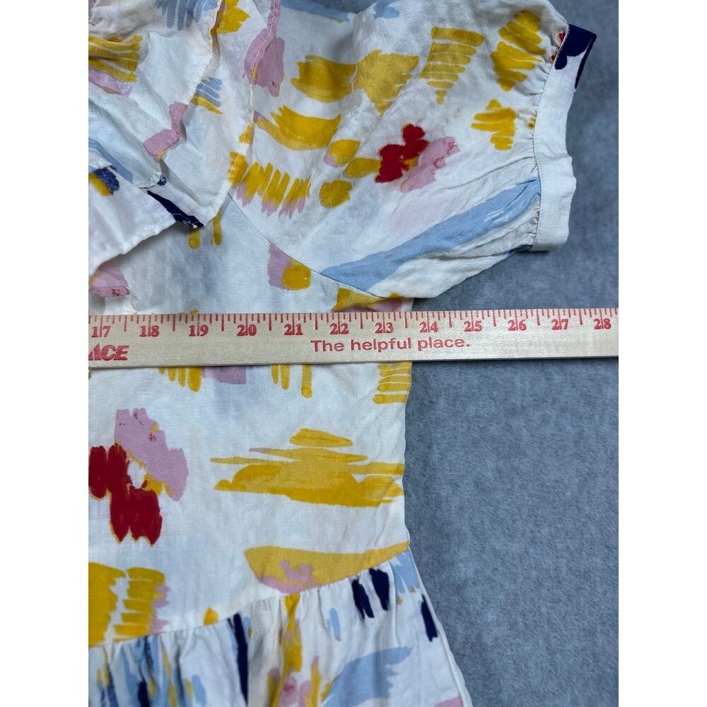Ichi Ruffle V-Neck Button Front Dress Women's EU48 (US 16/18) Multicolor - Picture 5 of 9